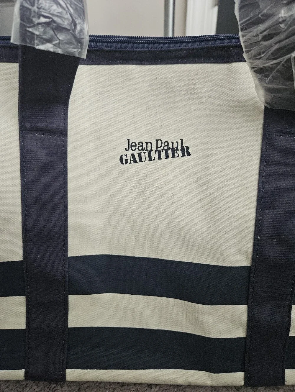 JEAN PAUL GAULTIER Weekend Carry On Duffel Bag Beach Bag Sailor Coastal NWOT